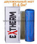 Тепла підлога Extherm ET 600-200 6,0м.кв 1200W двожильний мат