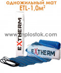 Тепла підлога Extherm ETL 100-200 1,0м.кв 200W одножильний мат