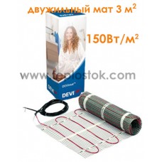 Тепла підлога DEVIcomfort 150T (DTIR-150) 450Вт 3м2 двожильний мат